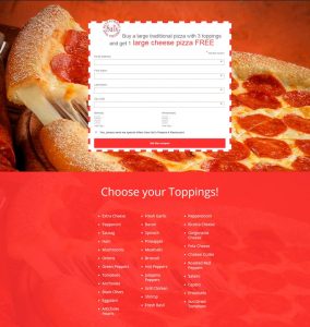 Landing Page: Sal's Restaurant & Pizzeria / USA